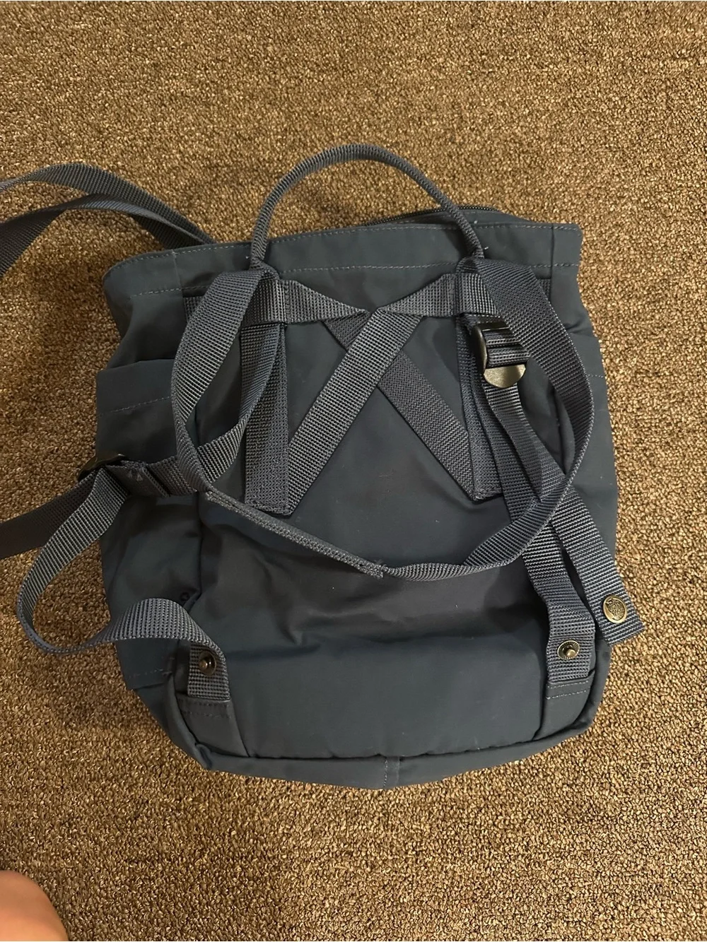 Fjällräven Kånken Mini Backpack in Navy with Red Logo